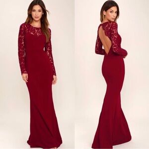 Lulu’s Whenever You Call Lace Maxi Dress